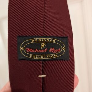 Michael Reed Designer Collection Burgundy Tie